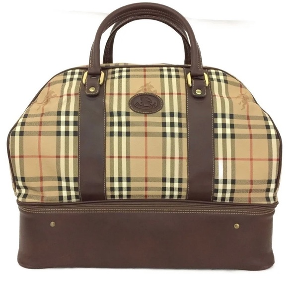 AUTH Burberry Nova Check boston travel bag - Picture 3 of 17